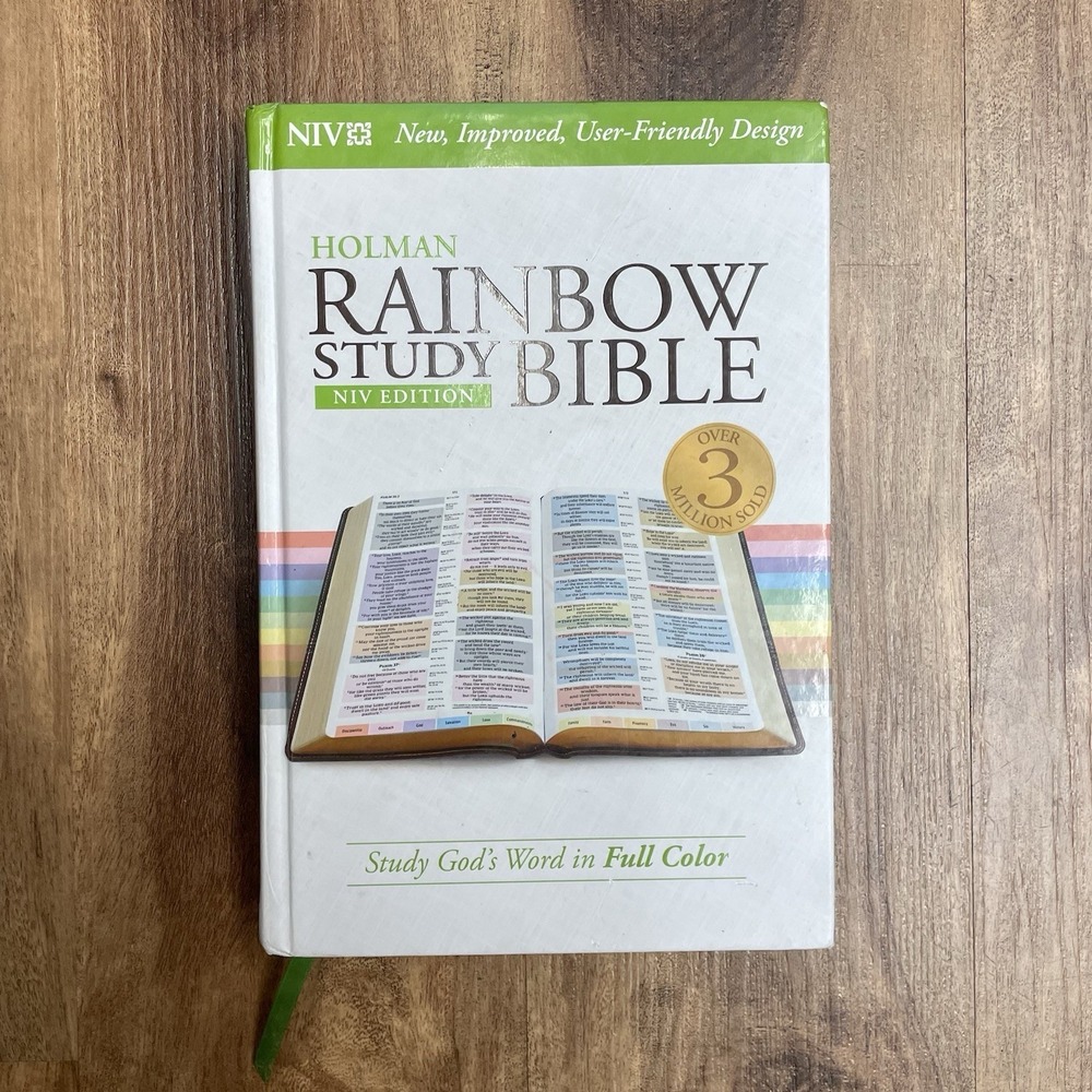 NIV Rainbow Study Bible, Jacketed Hardcover Indexed by Holman Bible...